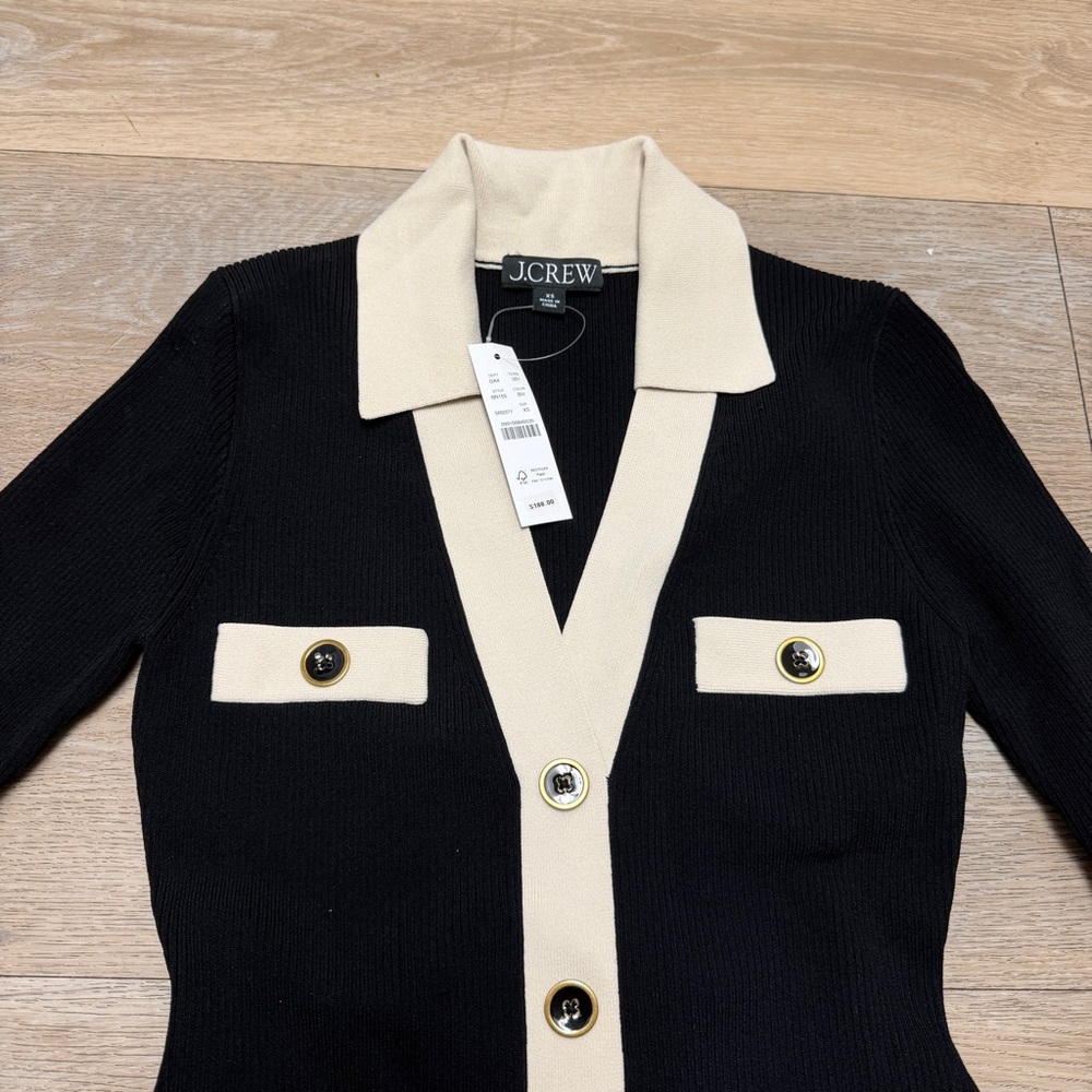 J.Crew Contrast mini sweater-dress in Supersculpt yarn Size XS - Picture 8 of 16